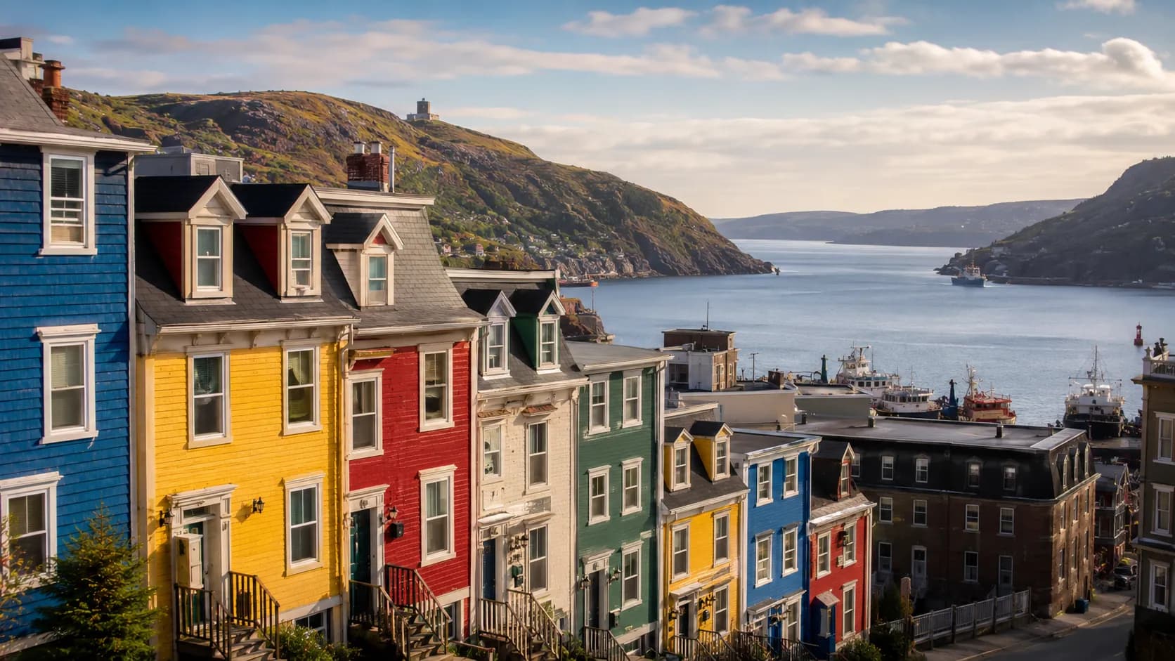 The colourful row houses of St. John's, Newfoundland and Labrador