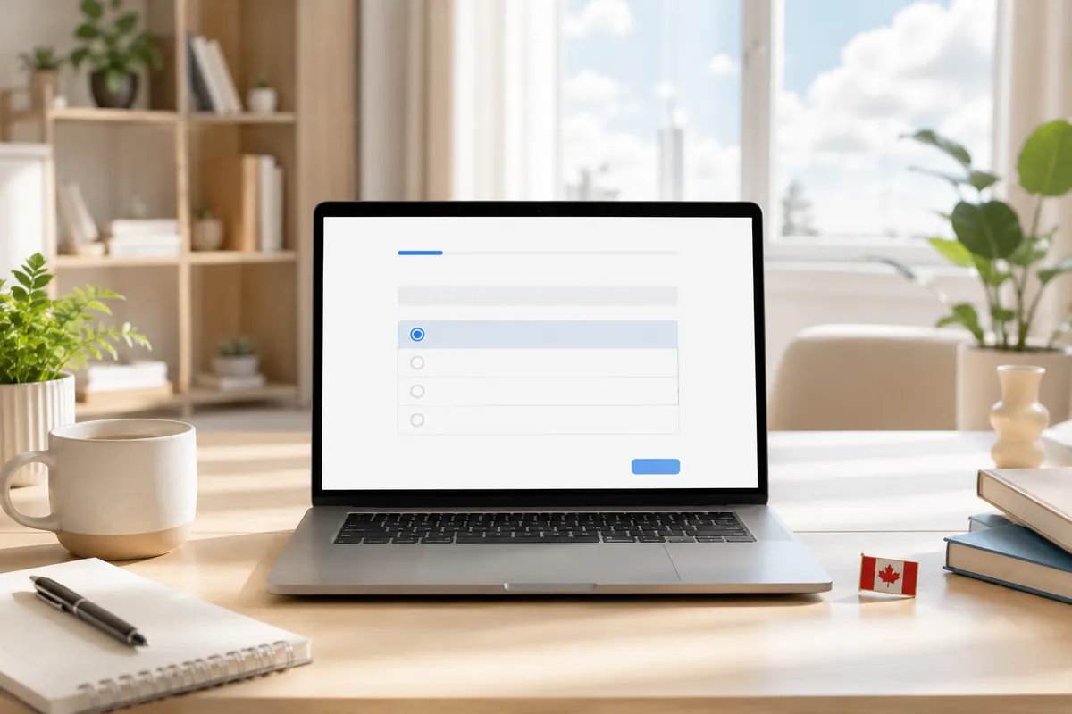 An open laptop showing a practice question with no paywall